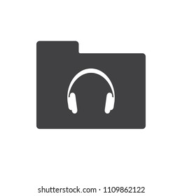 Headphone icon vector for web design in a flat style