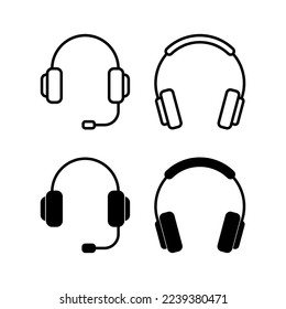 Headphone icon vector for web and mobile app. headphone sign and symbol