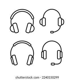 Headphone icon vector for web and mobile app. headphone sign and symbol