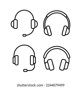 Headphone icon vector for web and mobile app. headphone sign and symbol