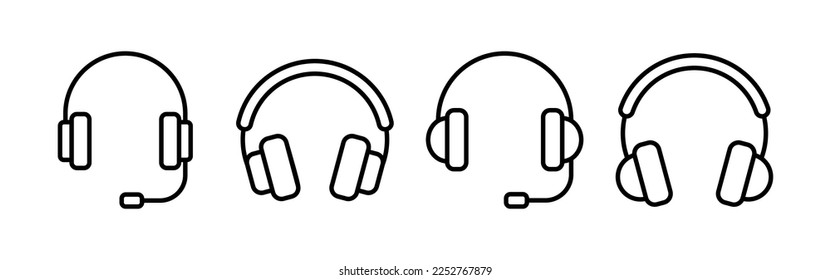 Headphone icon vector for web and mobile app. headphone sign and symbol