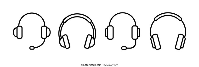 Headphone icon vector for web and mobile app. headphone sign and symbol