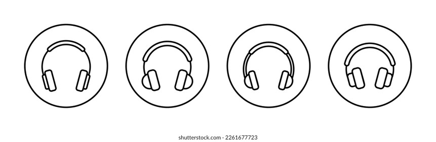 Vector de iconos de auriculares para aplicaciones web y móviles. símbolo y señal de auriculares