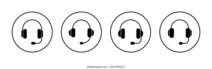 Headphone icon vector for web and mobile app. headphone sign and symbol