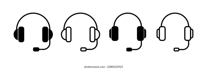 Headphone icon vector for web and mobile app. headphone sign and symbol