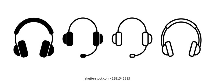 Headphone icon vector for web and mobile app. headphone sign and symbol
