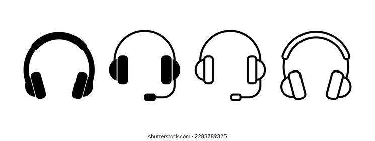 Headphone icon vector for web and mobile app. headphone sign and symbol