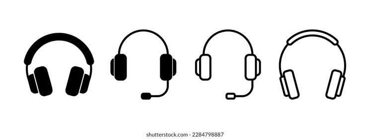 Headphone icon vector for web and mobile app. headphone sign and symbol