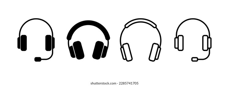 Headphone icon vector for web and mobile app. headphone sign and symbol