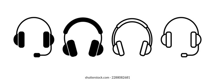 Headphone icon vector for web and mobile app. headphone sign and symbol