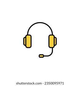 Headphone icon vector for web and mobile app. headphone sign and symbol