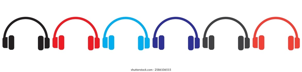 Headphone icon vector for web and mobile app. Head vector sign and symbol