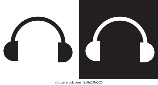 Headphone icon vector for web and mobile app. Head vector sign and symbol