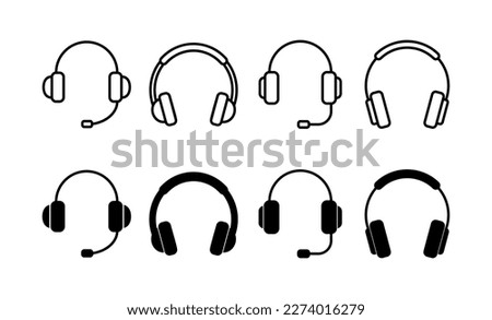 Headphone icon vector for web and mobile app. headphone sign and symbol