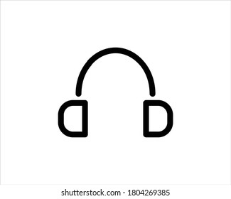 Kopfhörersymbol, Kopfhörersymbol, Vektorgrafik auf weißem Hintergrund.