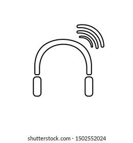 Headphone icon vector. Wireless headphone icon on white background. Can be used for website or mobile apps.