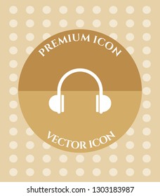 Headphone Icon for Web, Applications, Software & Graphic Designs.