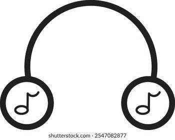 Icono de auriculares para Web o móvil