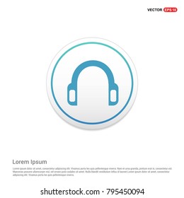 Headphone icon White Background icon template
