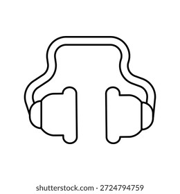 Icono de auriculares con fondo blanco Vector Ilustración de stock

