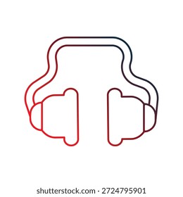 Icono de auriculares con fondo blanco Vector Ilustración de stock
