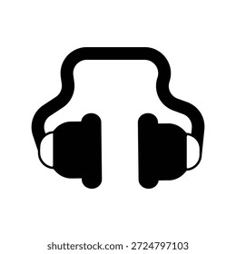 Icono de auriculares con fondo blanco Vector Ilustración de stock