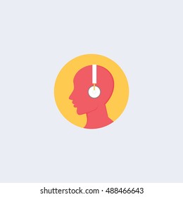 Headphone icon.audio icon.Vector illustration