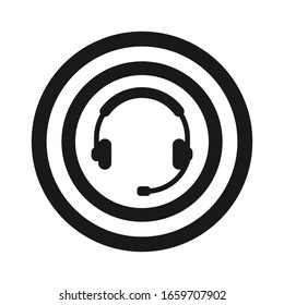 Headphone Icon/Business or customer service icon/vector work/editable