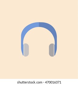 headphone icon.flat design