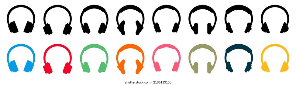 colección de iconos de auriculares