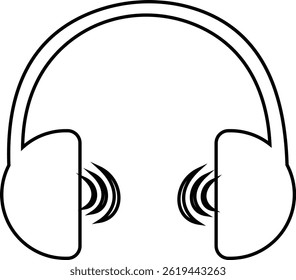 Headphone Icons Vector, Diverse headphone Styles, Audio, Music Listening. Perfect for Web Design, Apps, Software Interface. Modern simple black design. Customer service icon. transparent background