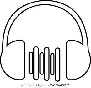 Headphone Icons Vector, Diverse headphone Styles, Audio, Music Listening. Perfect for Web Design, Apps, Software Interface. Modern simple black design. Customer service icon. transparent background