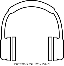 Headphone Icons Vector, Diverse headphone Styles, Audio, Music Listening. Perfect for Web Design, Apps, Software Interface. Modern simple black design. Customer service icon. transparent background
