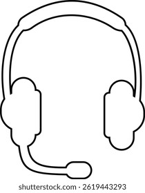 Headphone Icons Vector, Diverse headphone Styles, Audio, Music Listening. Perfect for Web Design, Apps, Software Interface. Modern simple black design. Customer service icon. transparent background