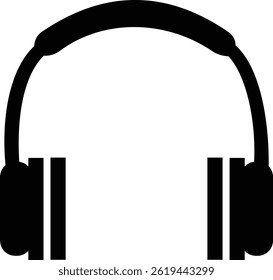 Headphone Icons Vector, Diverse headphone Styles, Audio, Music Listening. Perfect for Web Design, Apps, Software Interface. Modern simple black design. Customer service icon. transparent background