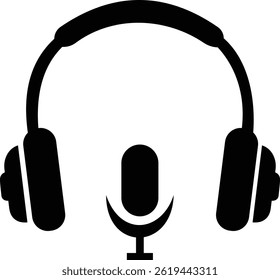 Headphone Icons Vector, Diverse headphone Styles, Audio, Music Listening. Perfect for Web Design, Apps, Software Interface. Modern simple black design. Customer service icon. transparent background