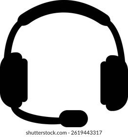 Headphone Icons Vector, Diverse headphone Styles, Audio, Music Listening. Perfect for Web Design, Apps, Software Interface. Modern simple black design. Customer service icon. transparent background