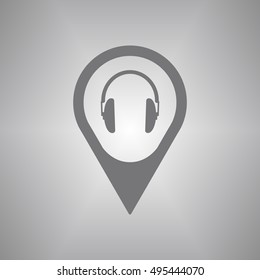  Headphone  icon,vector. Flat design.
