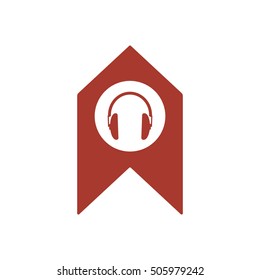  Headphone  icon,vector. Flat design.