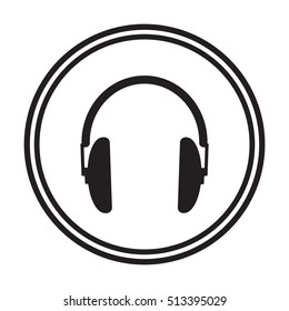  Headphone  icon,vector. Flat design.