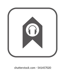  Headphone  icon,vector. Flat design.