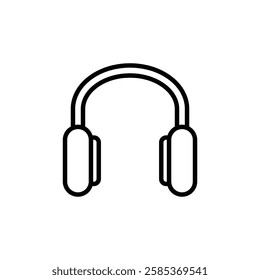 headphone iconVector illustration in black