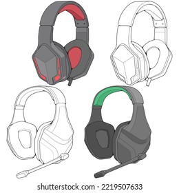 Kopfhörergrafik. Kopfhörerlogo oder Symbol. Vektorgrafik.Headphone-Illustration. Kopfhörerlogo oder Symbol. Vektorkunst.
