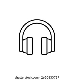 Headphone Illustration In Minimalist Style On A Transparent Background