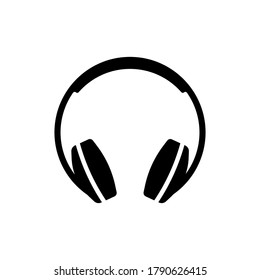 Auriculares Icono de Web móvil plano aislado sobre fondo blanco