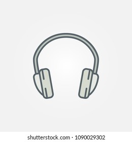 Headphone isolated vector minimal colorful icon or symbol