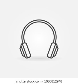 Headphone isolated vector modern icon or symbol in thin line style
