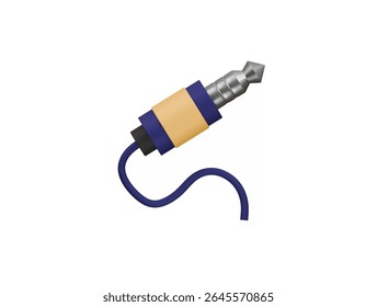 Icono de conector de auriculares Renderizado de ilustración 3D