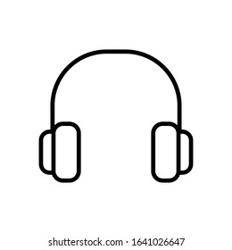 headphone line art vector icon - ui icon vector