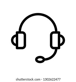 headphone line icon 